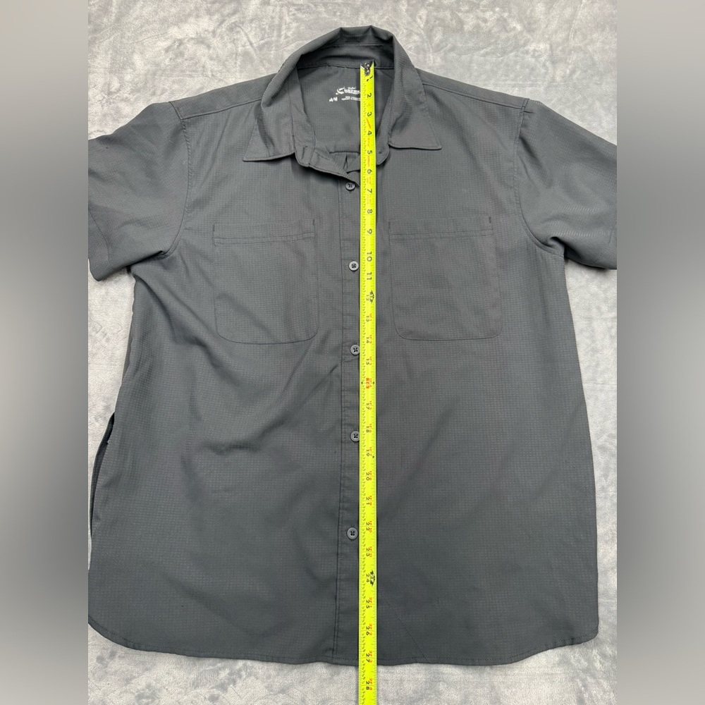 Bass Pro Shops Men's Charcoal Button Down Shirt - Picture 5 of 12
